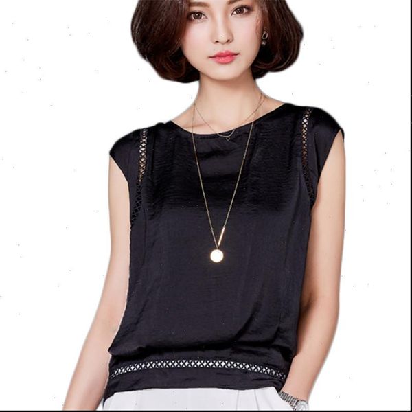

women summer blouse shirt new fashion blusas chiffon black and blouses sleeveless casual for women camisa new, White