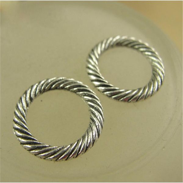 

50pcs/lot 1m retro twisted circle keychain circle keyring findings antique bronze fit diy keychain ring circles acc qylccv