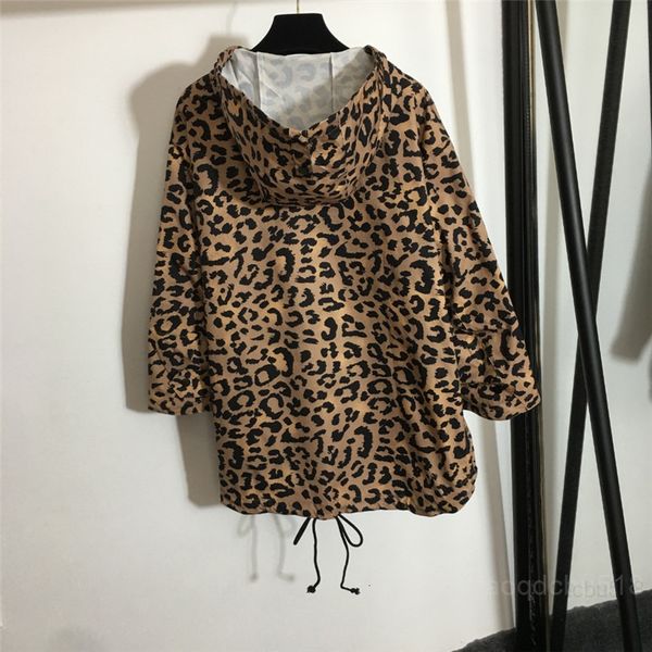 

women's hoodies & sweatshirts printed casual leopard women letter long sleeve hooded windbreaker lady spring quick dry hoodie with tags, Black