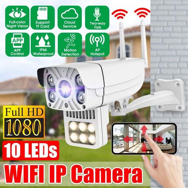 

cloud 1080p wifi ptz camera outdoor 2mp auto tracking cctv home security ip camera digital speed dome siren light