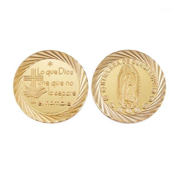 

13 pcs gold our lady of guadalupe wedding arras coins with gift box golden arras de boda wedding ceremony unity coins set harras1, Silver