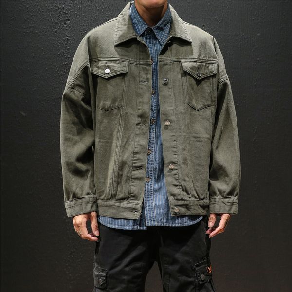 

pants streetwear breeze autumn retro-loose fashion denim casual male hip hop jacket jeans men's clothes fvi7, Black;brown