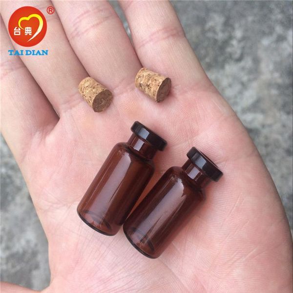 

16*35*7mm 2ml glass amber vials with cork empty small brown tiny glass jars mini glass bottles vials jars 100pcs bbyobn