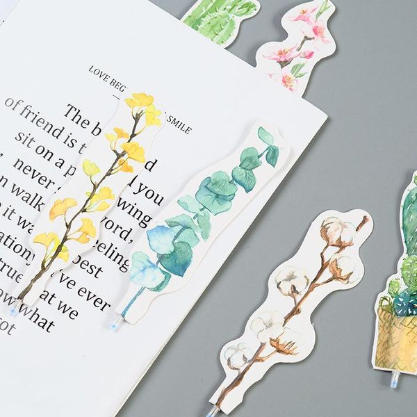 

creative leaves cactus flower cotton bookmark gel pen school office supply writing student stationery black ink 0.5mm h bbyiok