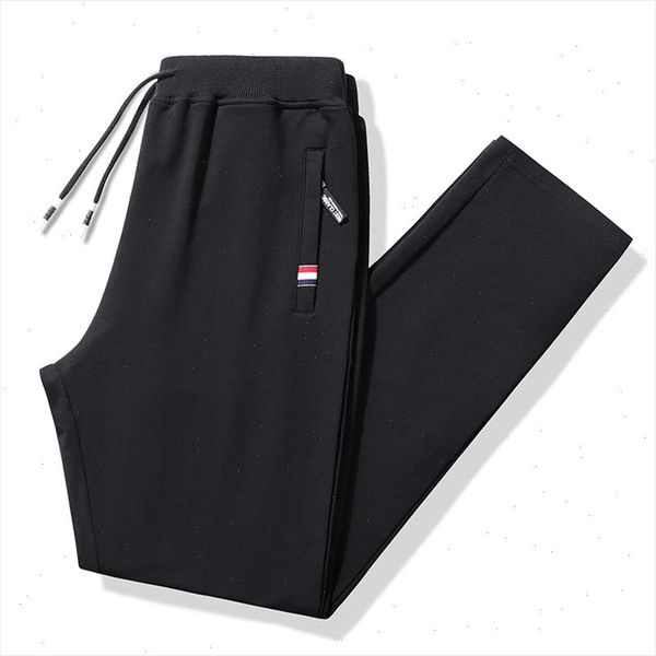 

casual pants men fitness sportswear tracksuit bottoms skinny sweatpants trousers gyms jogger track pants mens joggers 8xl k340, Black