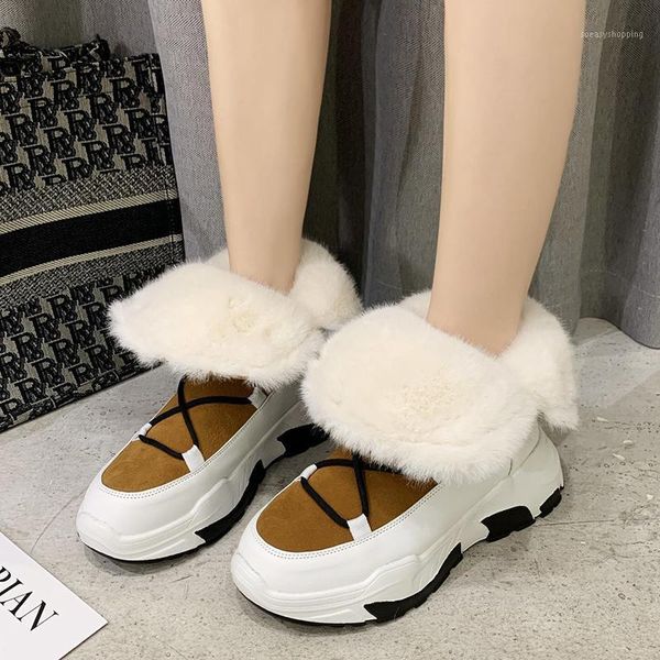 

rimocy women's platform suede ankle boots chunky sole thick plush winter shoes for woman non-slip warm snow boots female 20211, Black
