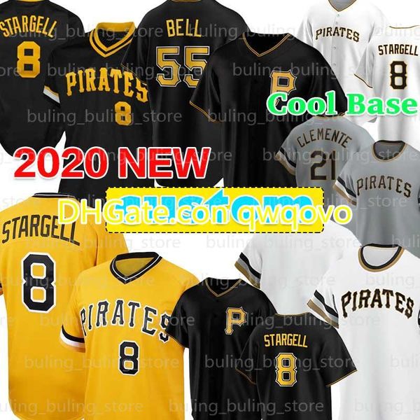 

custom 8 willie stargell jersey 21 roberto clemente 55 josh bell 27 kent tekulve chris archer starling marte gerrit cole mccutchen baseball, Blue;black