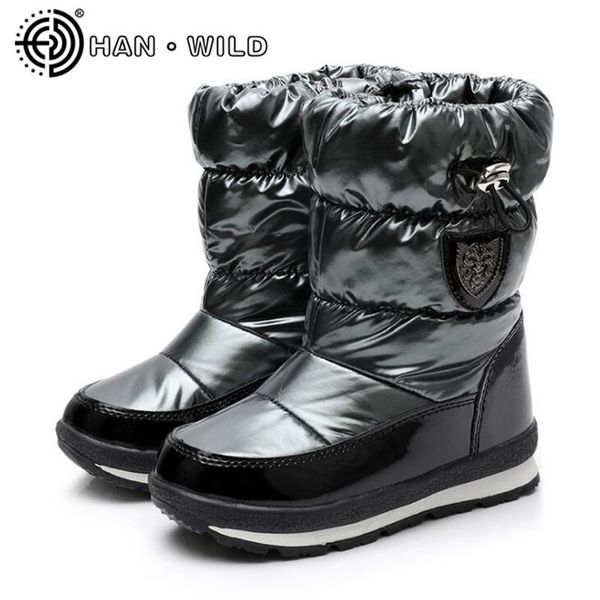 

30% real wool winter warm baby shoes waterproof children' snow boots -30 degree keep warm girls boys snow boots kids shoes, Black;grey