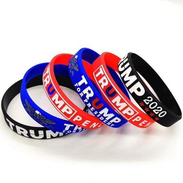 

trump silicone wristband rubber support bracelets bangles make america great donald