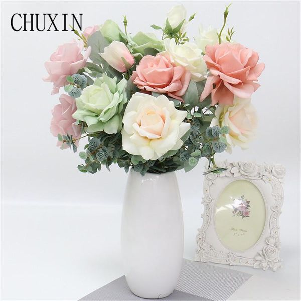 

decorative flowers & wreaths chuxin artificial perfume sweet roses fake silk flores artificiales for home party wedding decoration shower ro