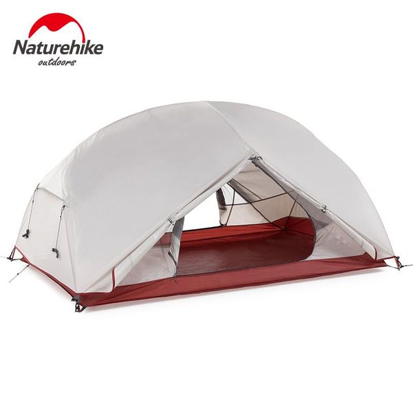 

naturehike custom mongar 1 2 3 people waterproof double layer outdoor tent aluminum rod gray ultralight single camping tents mat
