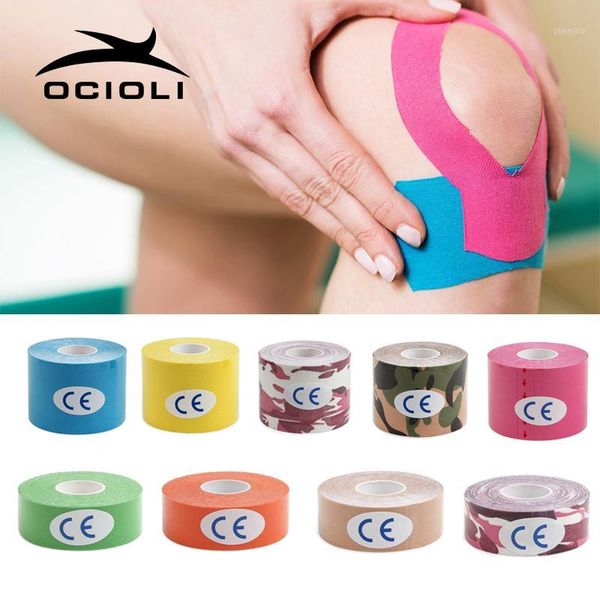 

elbow & knee pads fitness kinesiotape muscle bandage 2.5/5cm x5m sports kinesiology tape roll cotton elastic adhesive strain sticke1, Black;gray