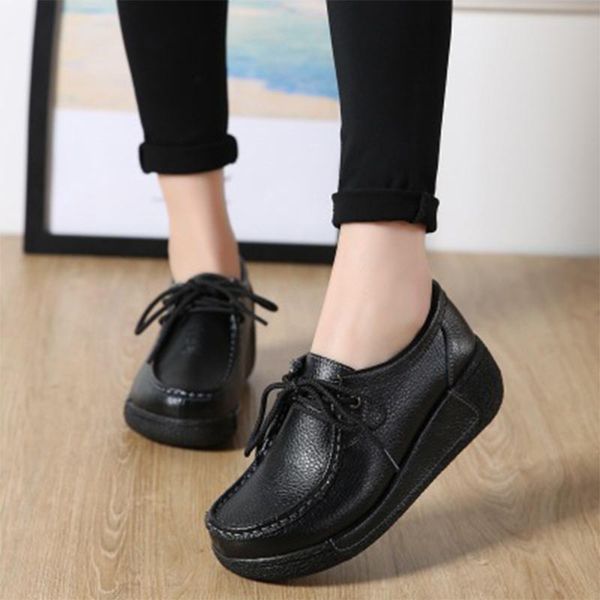 

women sewing flat platform big size 41 women's round toe woman comfort footwear ladies lace up sneakers female fur warm shoes, Black