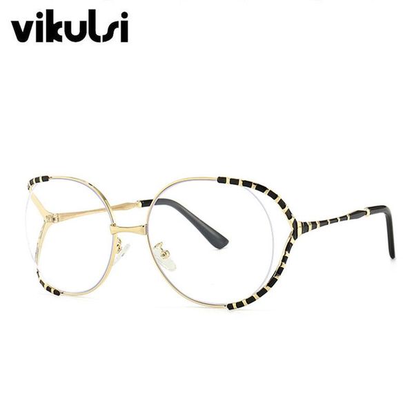 

unique half glasses round female luxury eyeglasses frame transparent lens clear women oversize gradient sun glasses retro 2020 blkum, White;black