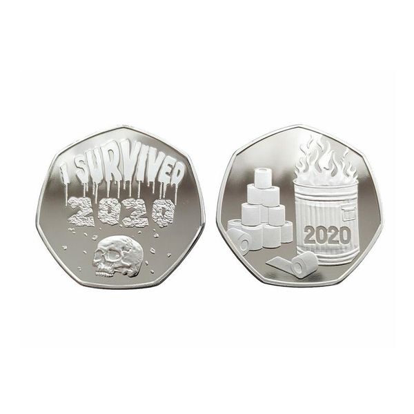 

2020 survivors commemorative coin double-sided commemorative coin collection decoration crafts home decor