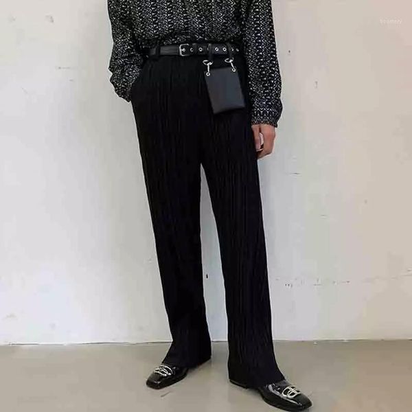 

spring new fashion personalized pendant loose pants decoration casual drape rivet new spring hip hip wide-legged skirt1, Black