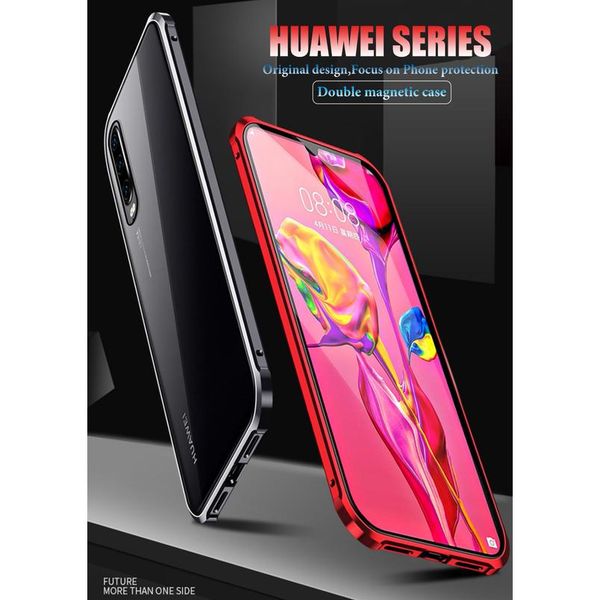

metal magnetic double side glass phone case for xiaomi redmi note 7 8a k20 k30 pro phone cover for xia bbypmu