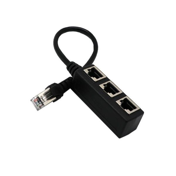 

разъем штепсельной вилки splitter ethernet rj45 кабель-адаптер 1 сеть к 3 порта lan для расширения сетей
