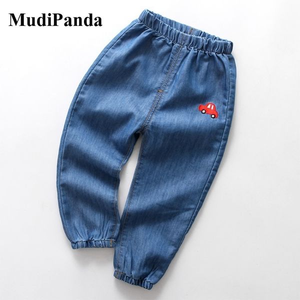 

mudipanda 2020 new boys girls autumn long pants fashion children solid breathable jeans kids cartoon ripped denim clothing q1219, Blue