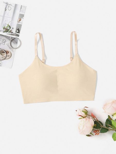 

plus solid no show bralette m0xc#, Black;white