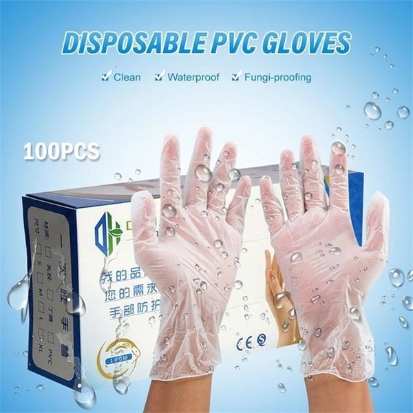 

salon good disposable pvc experiment beauty plastic film catering sanitary gloves transparent 100 boxed