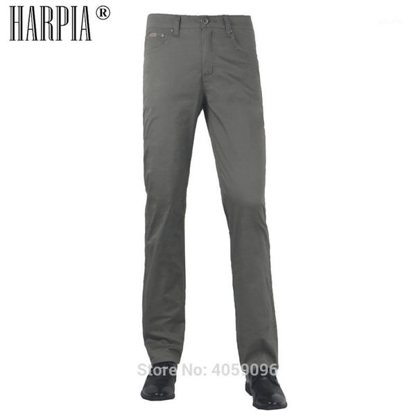 

harpia cotton business mens casual pants male summer thin regular elastic army green straight trousers male pants1, Black