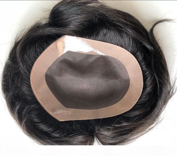 

mono with pu perimeter men toupee selling black hair unprocessed indian human hair silky straight toupee for black men ing