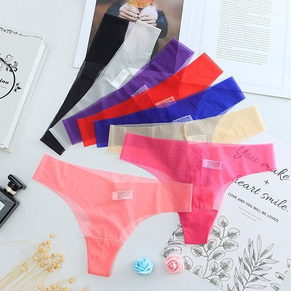

women's panties women thongs tangas plus size underwear strings transparent g-string low waist thong mesh rise s-xl lingerie 151, Black;pink