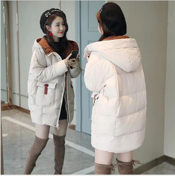 

2021 new winter cotton women woman thick warm parka cold jacket 9uwx, Black