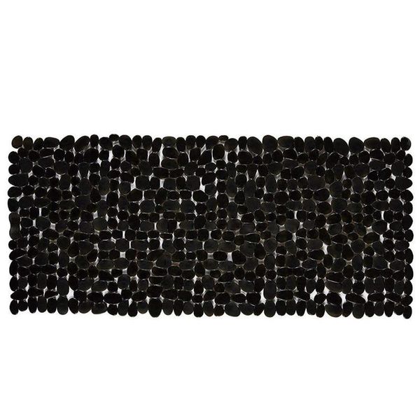 

bath mats promotion anti-slip black bathroom shower mat with suction cup 70x36cm