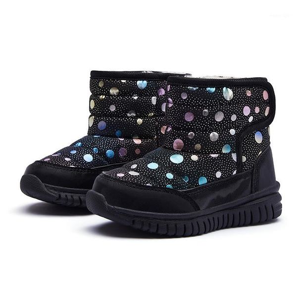 

boots 2021 winter kids snow for girls parent-child shoes warm plush soft bottom children aw70901, Black;grey