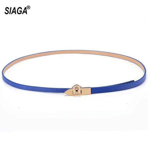 

ladies fashion genuine leather slim belt female style bright face skirt decorative genuine belt for women 0.8cm fco148, Black;brown
