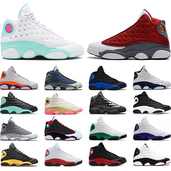 

баскетбольные туфли jumpman 13 13s мужские дизайнеры красный флинт темный порошок синий гипер королевские детские площадки тренеры спортивны