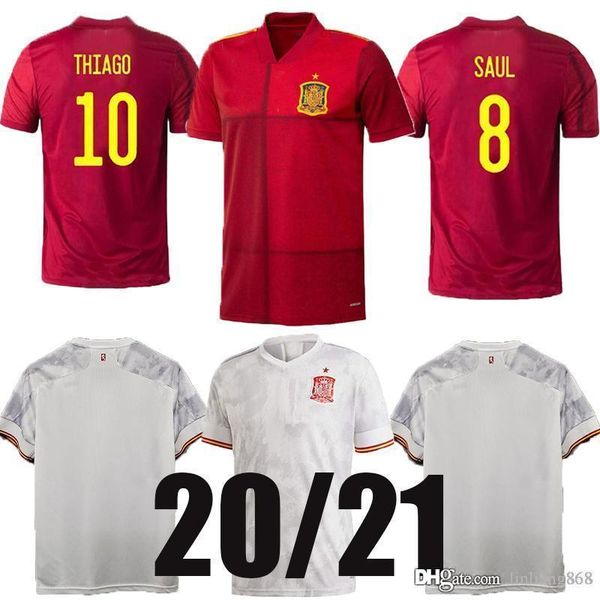 

new 2020 2021 испания домашний домашний футбол джерты asensio morata isco iniesta paco alcacer thiago 20 21 футбольные рубашки, Black