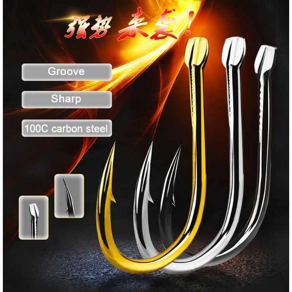 

15 шт. лот рыболовные крючки колючие рыбалки рыболовные аксессуары углеродная сталь рыболовные снасти fly hunting golden black j1 sqcvay pps