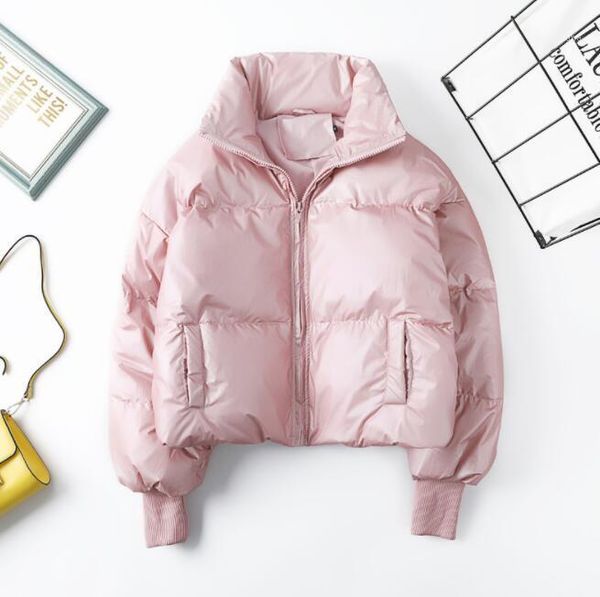 

90% white duck down jacket 2020 winter jacket women stand collar female thick down coat loose oversized womens short parka1, Black