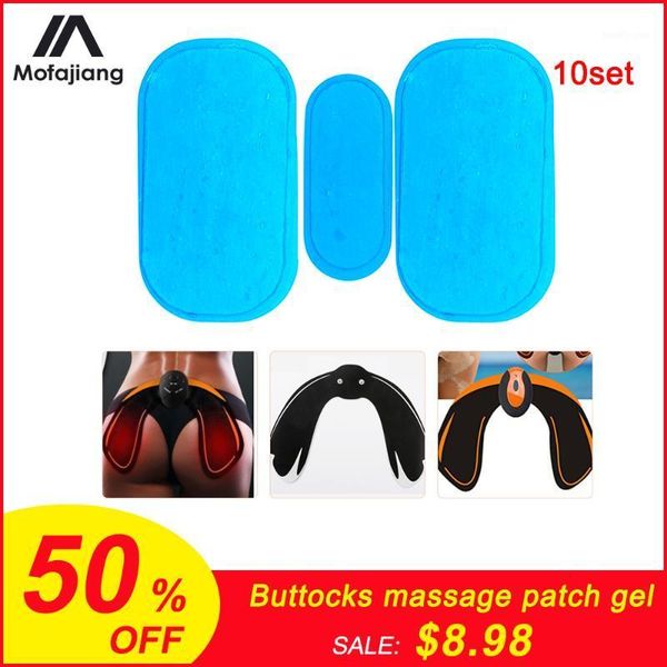 

electric massagers 10 set buttocks muscle hydrogel sticker stimulator training replacement gel sheet pads ems hip trainer1