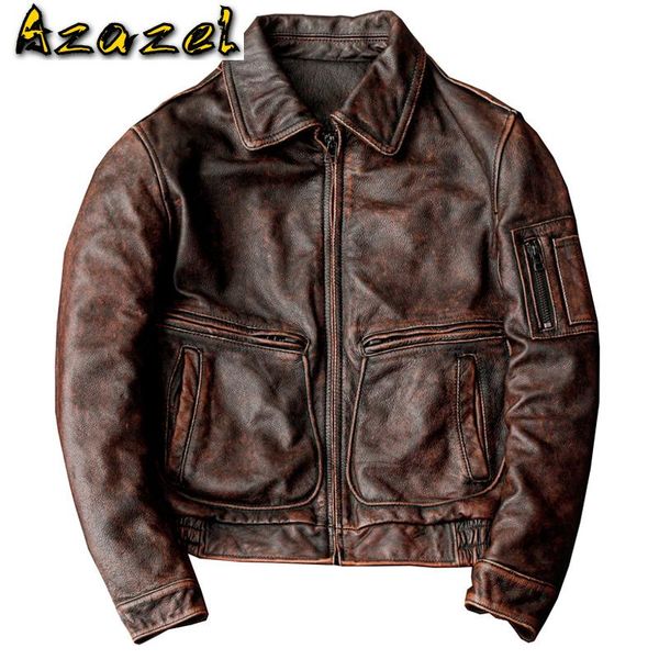 

real picture genuine leather automotive men coats cowhide jackets street style oversize windbreaker winter men clothes 5xl stock, Black