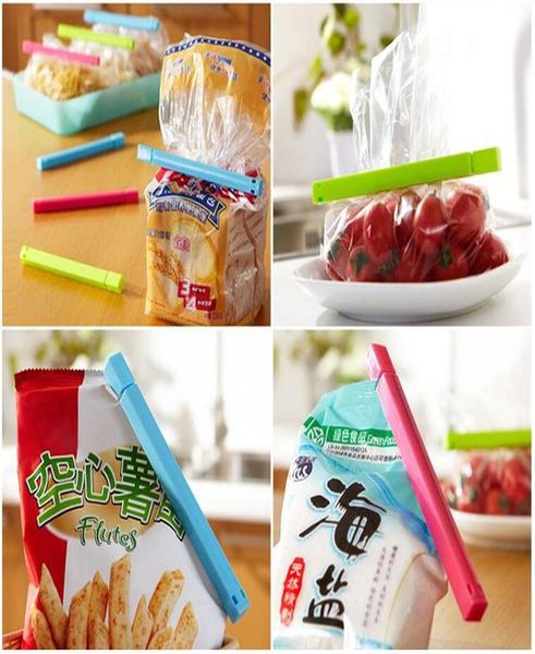 

6pcs plastic bag clips kitchen tool storage food snack seal sealing bag clip sealer clamp plus size wmtgvc
