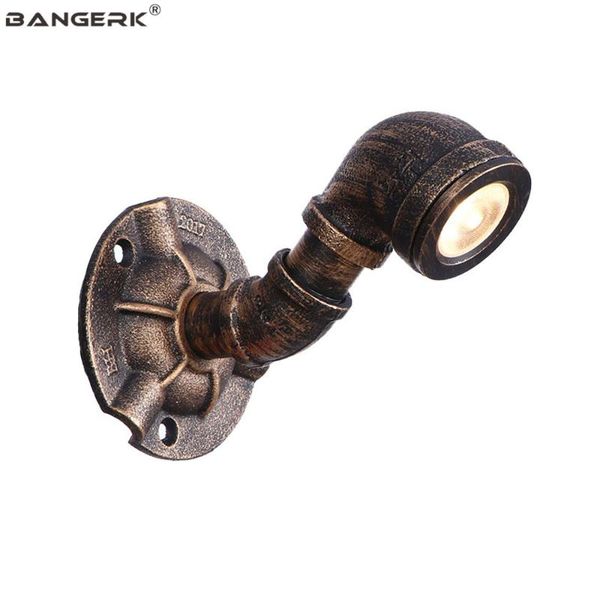 

wall lamp indoor led sconces retro water pipe loft rust iron light industrial luminaire aisle bedside home decor lighting