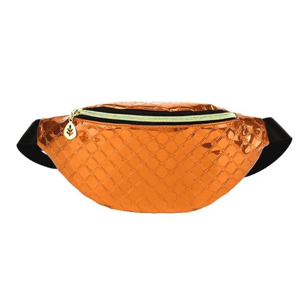 

hbp money holder bum bag fanny shiny pack festival money wallet men women travel holiday waist belt pouch breast package orange