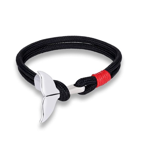 

mkendn моды хвост кита anchor браслеты мужчины женщины шарм nautical выживания rope chain paracord браслет мужской wrap металла крючки bbyds