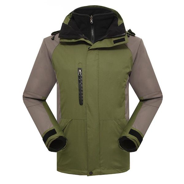 

winter jacket female male three-in-one jacket men two-piece case warm waterproof breathable outdoor overalls logo custom, Black;red