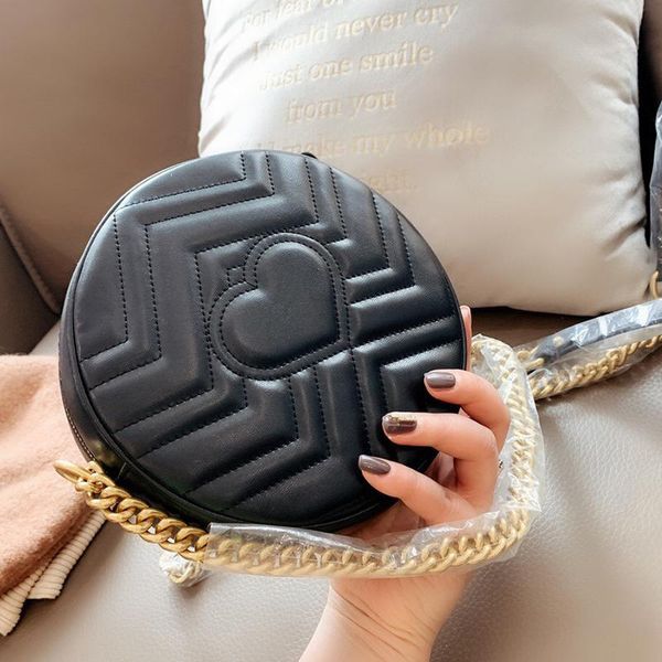 

handbag designer mini metal chain shoulder luxury fashion brand leather ladies small round messenger bag wallet with frame