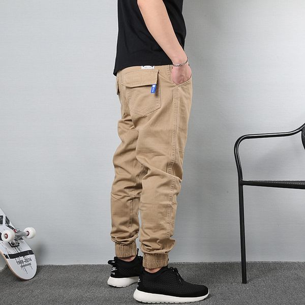 

2021 new japanese style fashion men jeans loose fit casual cargo pants hombre vintage designer harem trousers streetwear hip hop joggers 8ua, Blue
