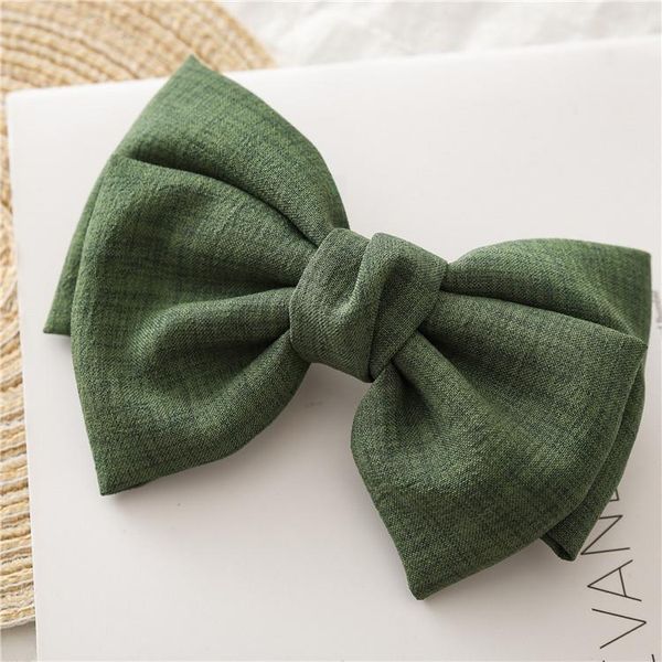 

retro fashion knotted bow hairpin linen korean headgear spring ponytail clip simple wild lady hair accessories gift h wmtzgk, Black;brown