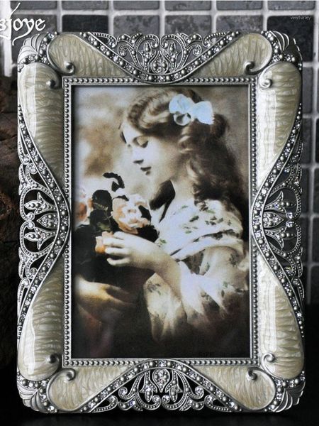 

frames vintage luxury style hand painted metal po frame picture set european decoration home christmas deskaccessories gift1