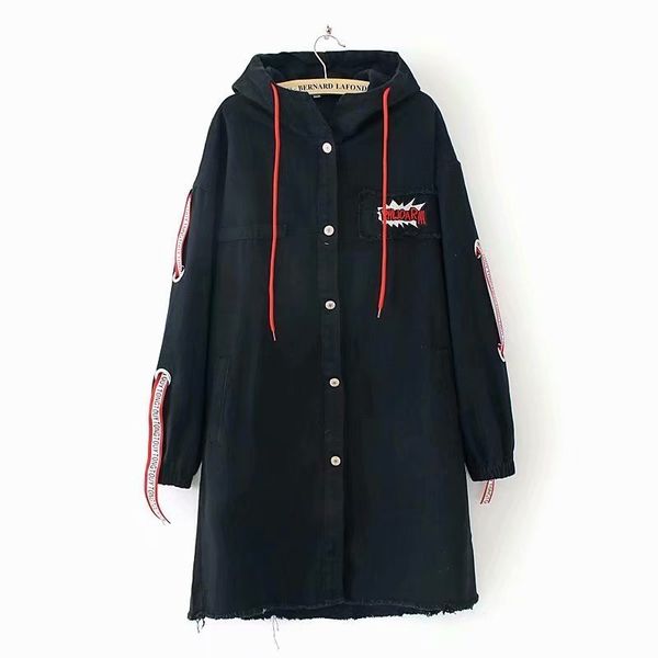 

plus female sleeve autumn long coats with big hood oversized vintage outerwear 0a91, Tan;black