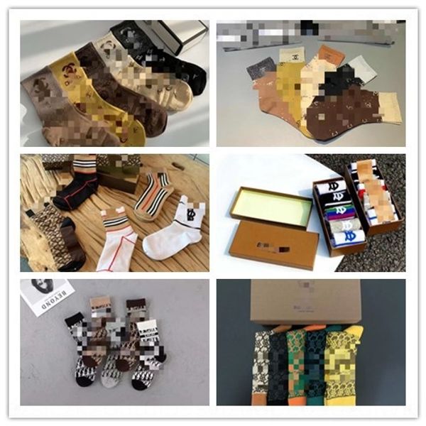 

odtdl sports cotton middle sports and cotton gift box tube men's and women's fashion sockssocks g trend socks 5 pairs gift box, White;pink