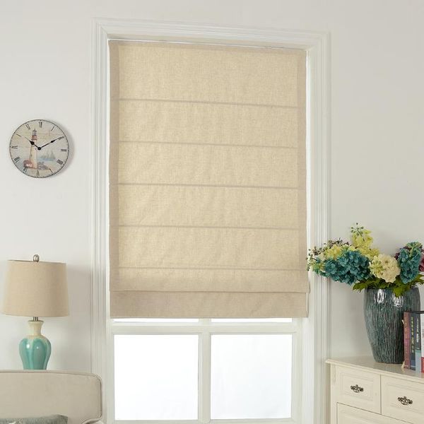 

curtain & drapes custom made solid color cotton and linen roman door for bay window litre fall shade